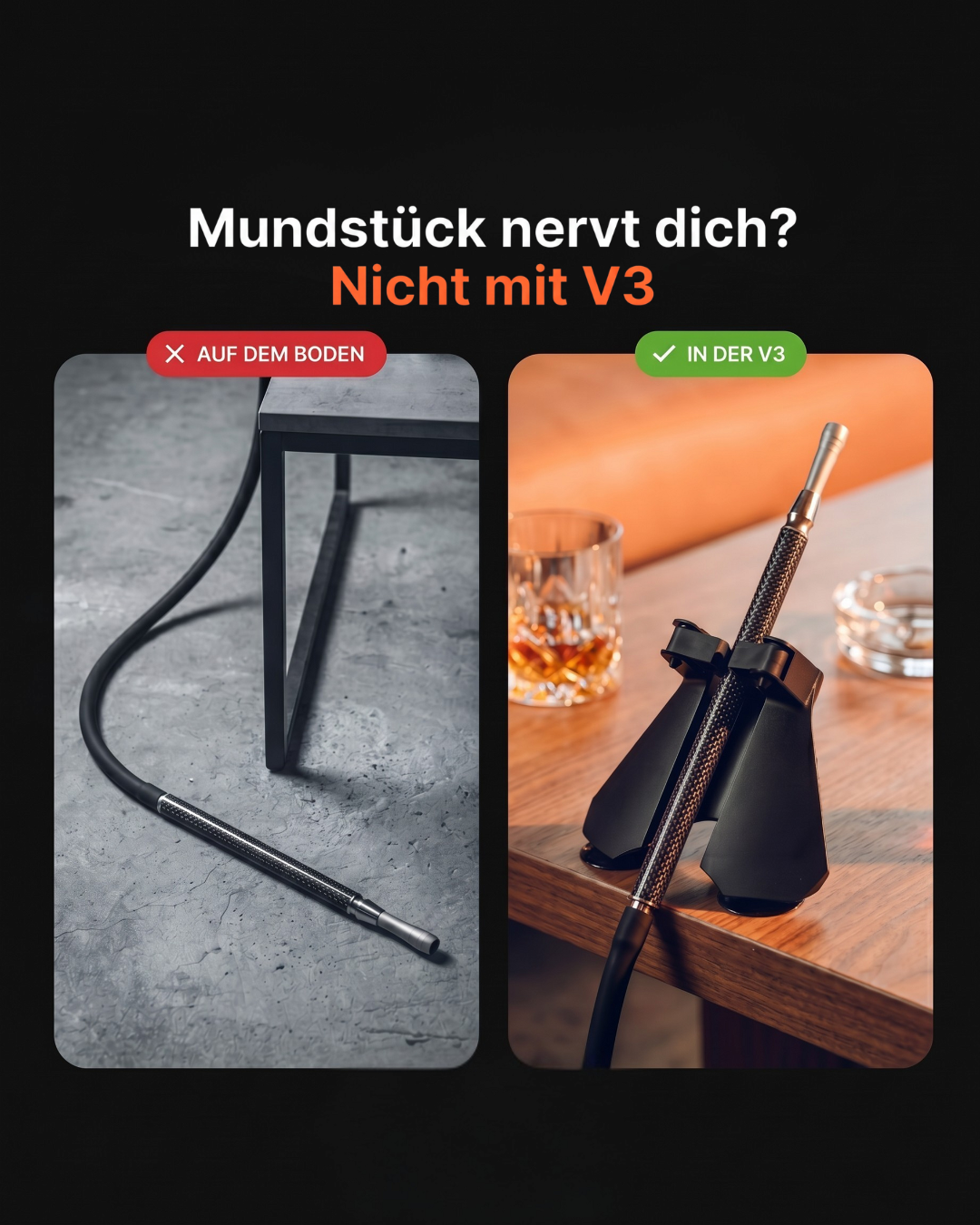 Premium Shisha Mundstück Halterung